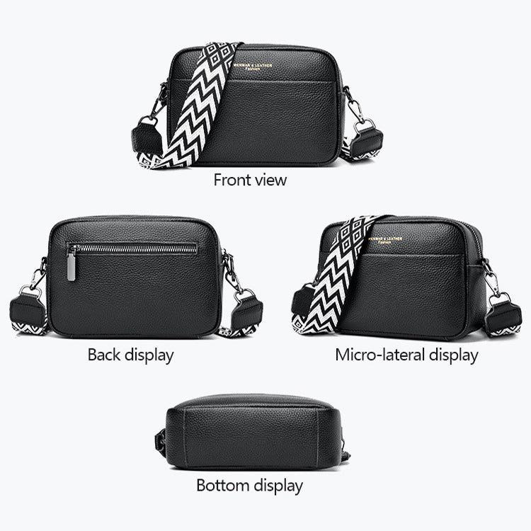 Alrizo - kornat läder crossbodyväska