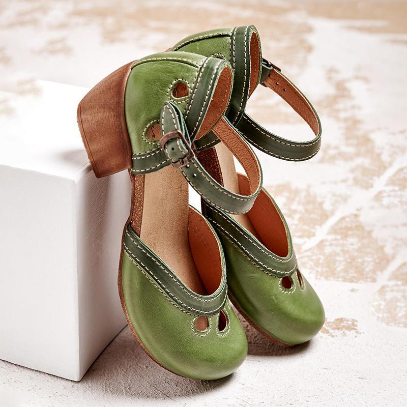 Amalia - Bekväma sandaler med låga klackar