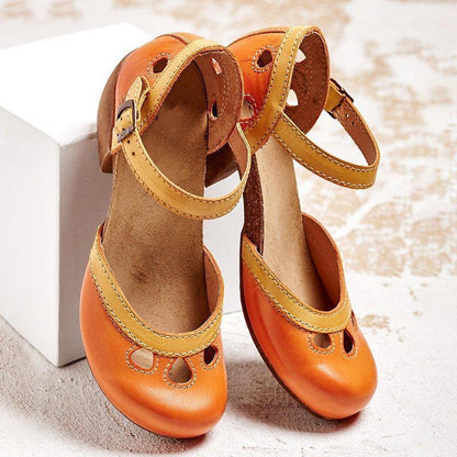 Amalia - Bekväma sandaler med låga klackar