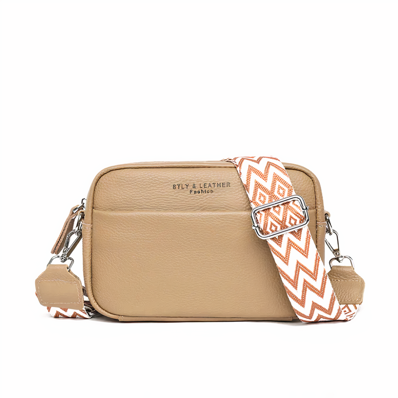 ChicZag - Rektangulär crossbody-väska i läder för kvinnor