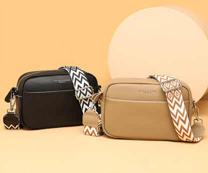ChicZag - Rektangulär crossbody-väska i läder för kvinnor