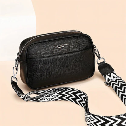 ChicZag - Rektangulär crossbody-väska i läder för kvinnor
