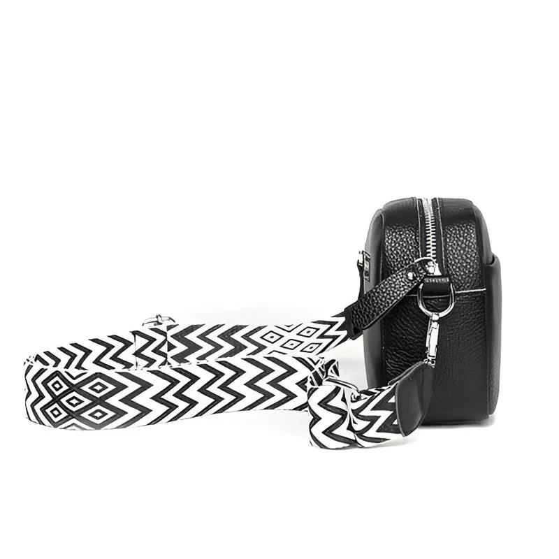 ChicZag - Rektangulär crossbody-väska i läder för kvinnor