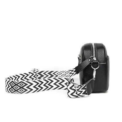 ChicZag - Rektangulär crossbody-väska i läder för kvinnor