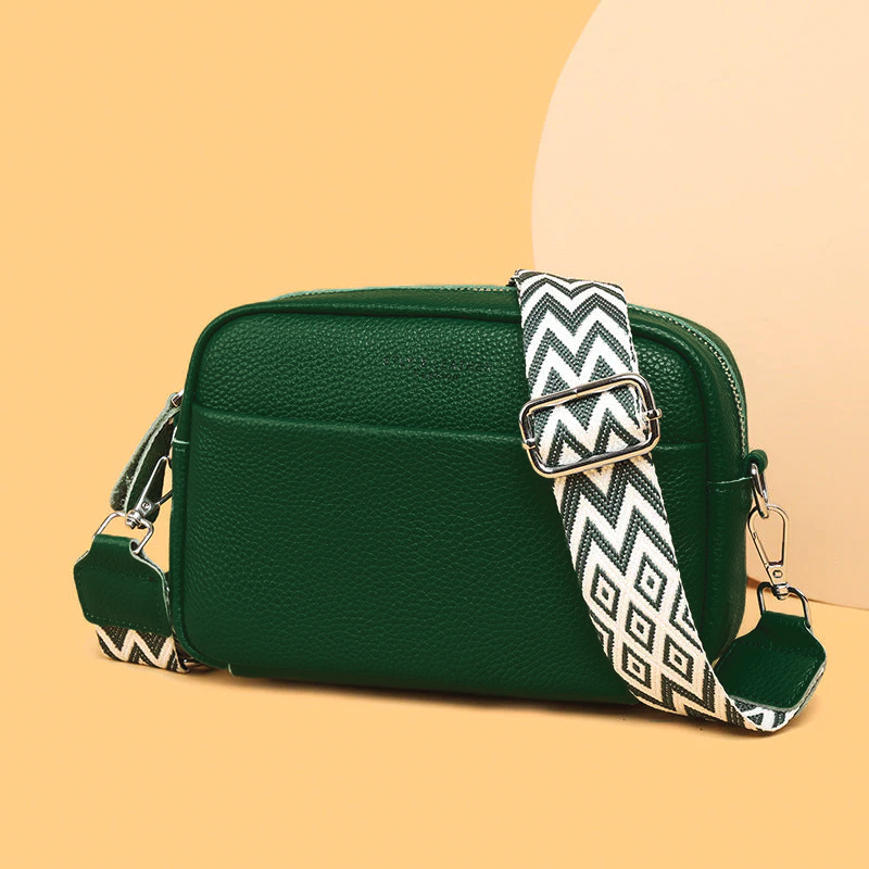 Alrizo - kornat läder crossbodyväska