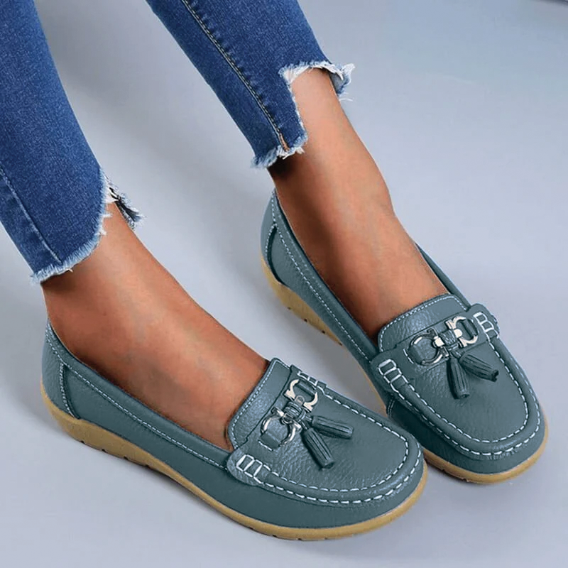 Anja - Klassiska läderloafers