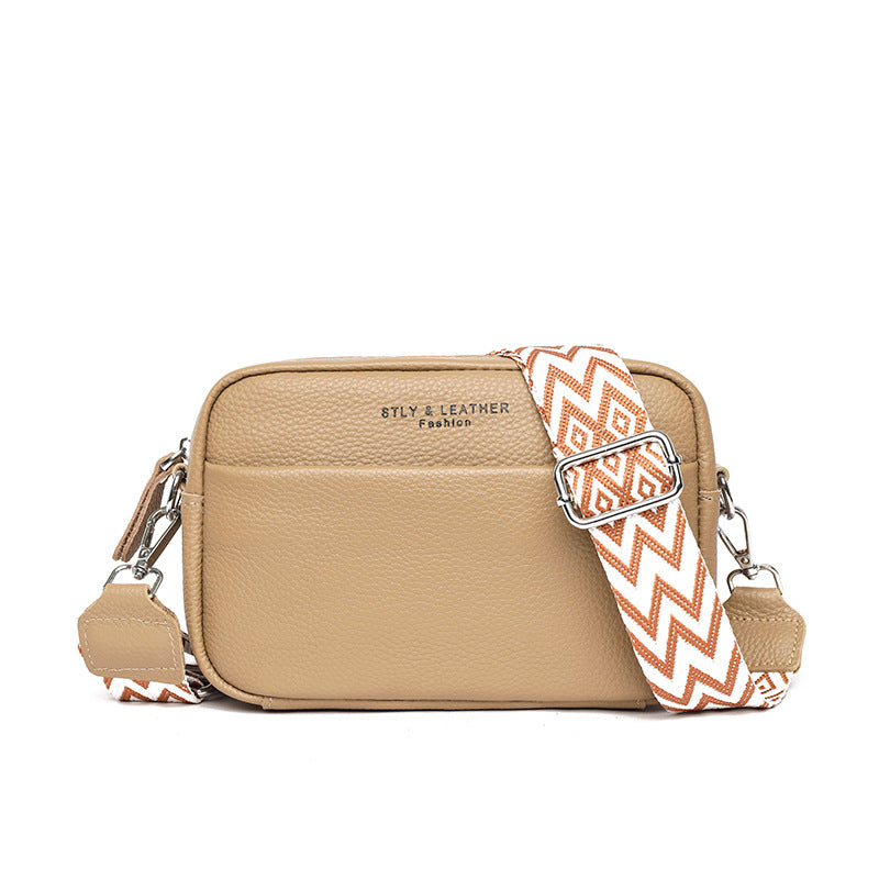 Alrizo - kornat läder crossbodyväska
