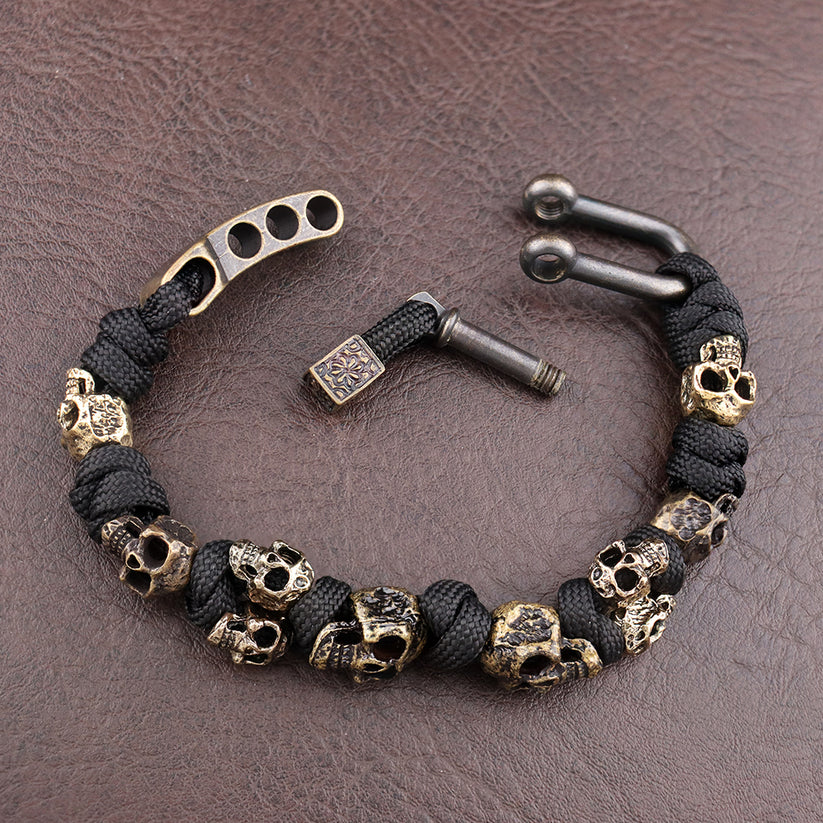Roberto Russo Justerbar Paracord Skalle Armband