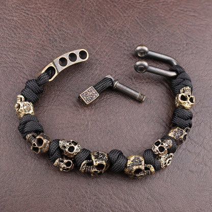 Roberto Russo Justerbar Paracord Skalle Armband