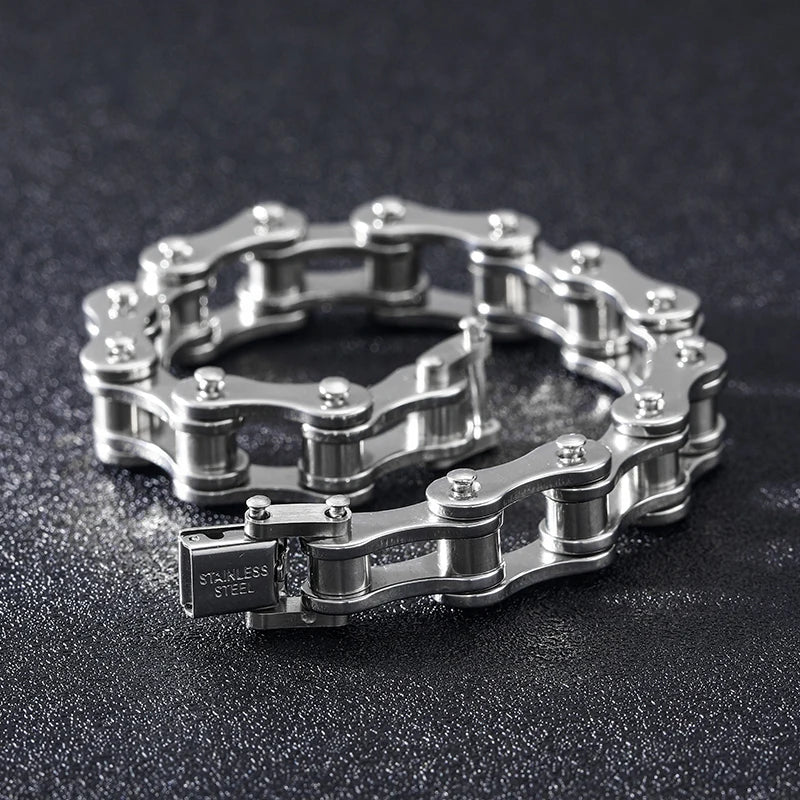 Motoclyde armband i rostfritt stål