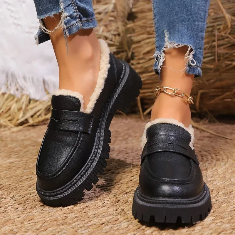 Keller Sherpa-fodrad Plattformloafers