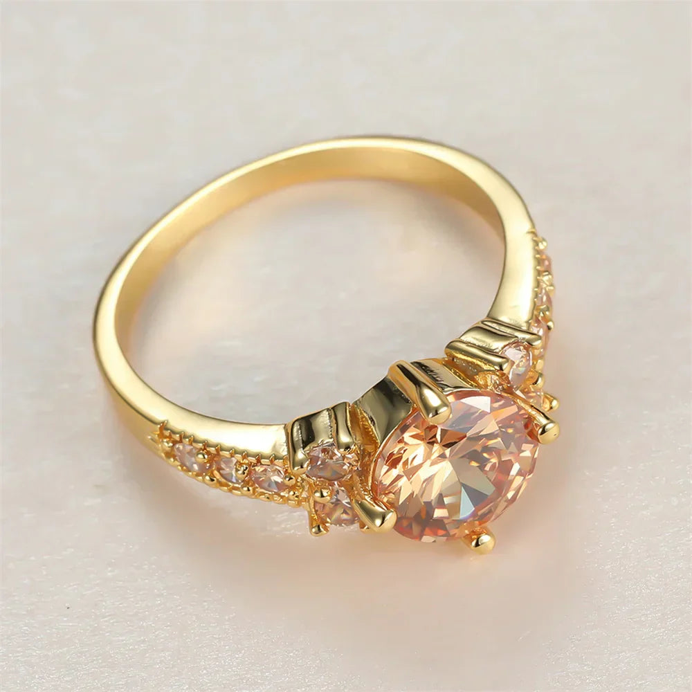 Roseen champagne-kristallring