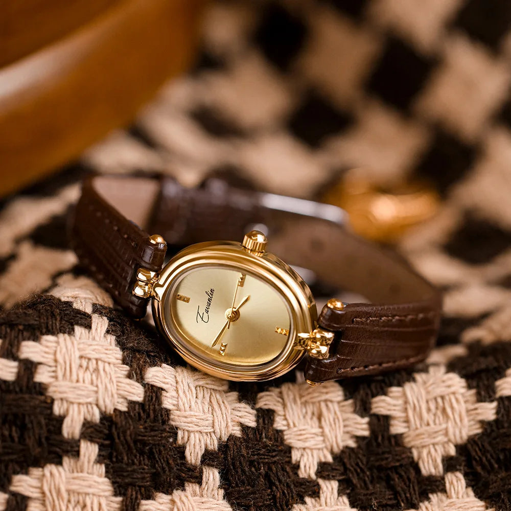 Gyllene timmen retro kvartsur
