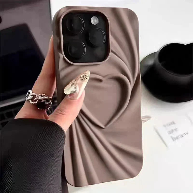 3D veckat hjärta iPhone-skal