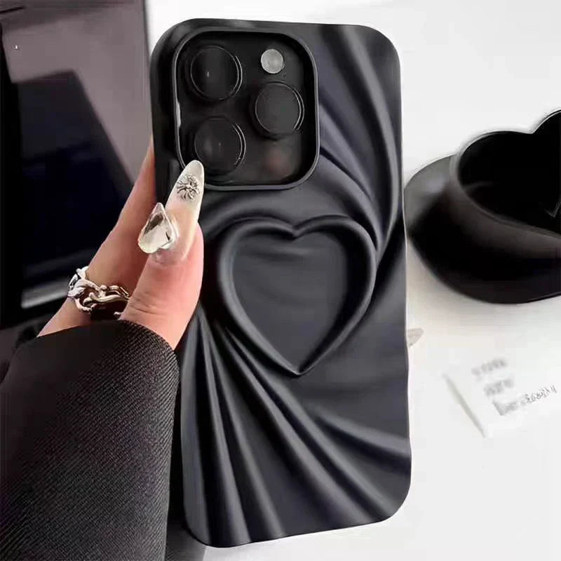 3D veckat hjärta iPhone-skal