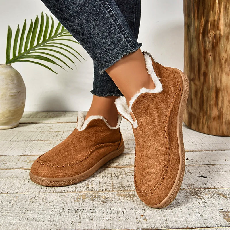 Dam Slip-On Stövlar med Plyschfoder