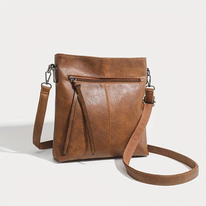 Anna - veganskt läder smal crossbody-väska