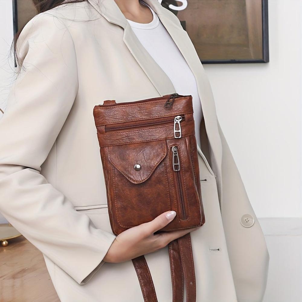 Alrizo - veganskt läder crossbody-axelväska