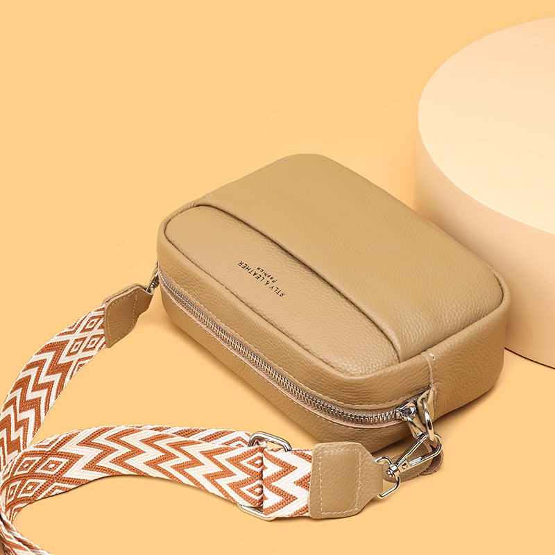 Alrizo - kornat läder crossbodyväska