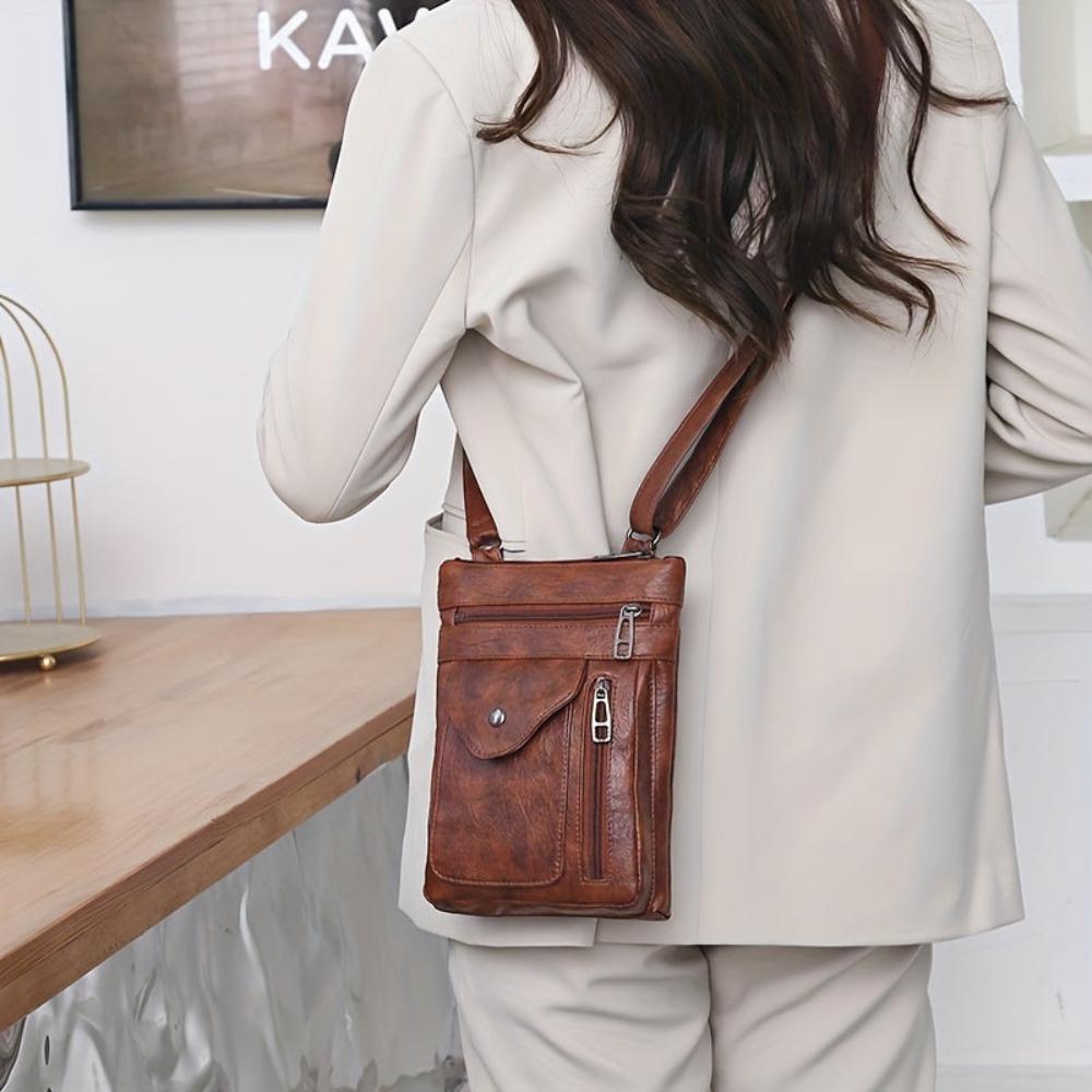 Alrizo - veganskt läder crossbody-axelväska