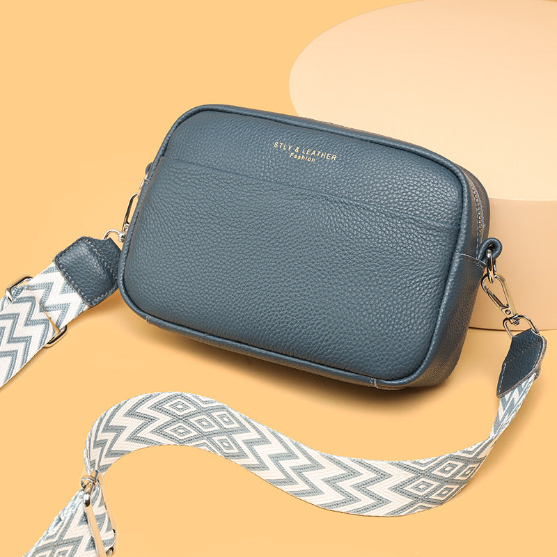Alrizo - kornat läder crossbodyväska