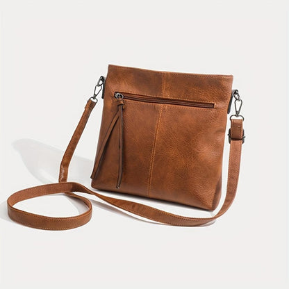 Anna - veganskt läder smal crossbody-väska
