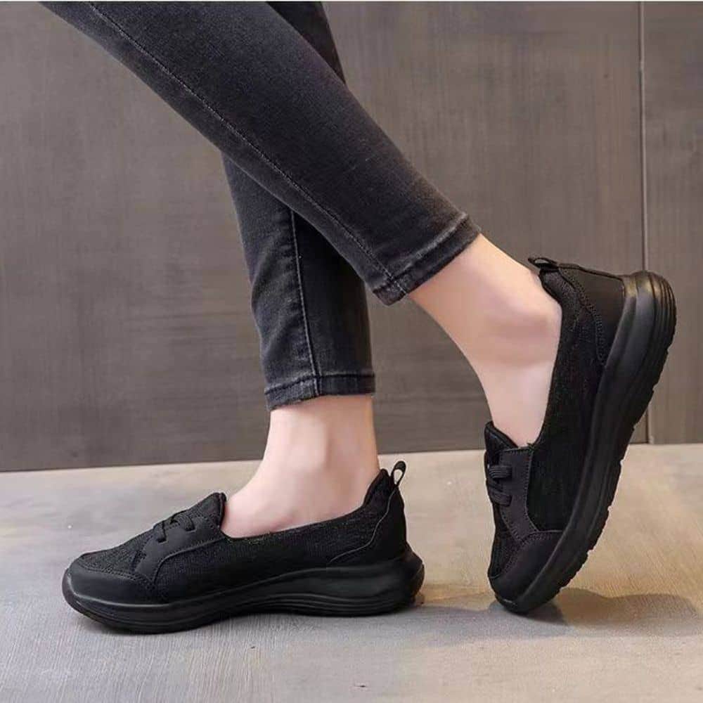 Ortopediska damskor andningsbara slip-on
